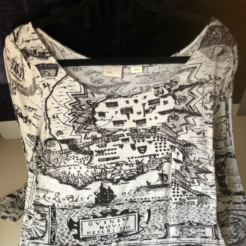 Anthropologie postcard map top